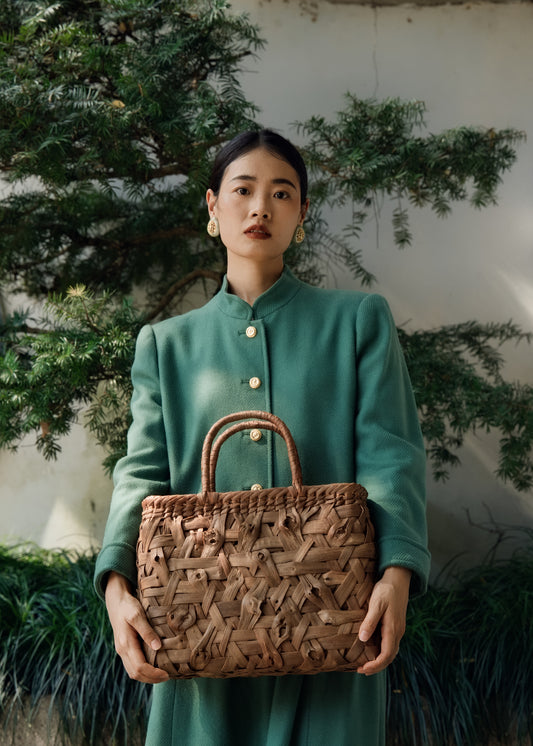 Handwoven Wild Grapevine Tote Bag Garden Whisper Tote