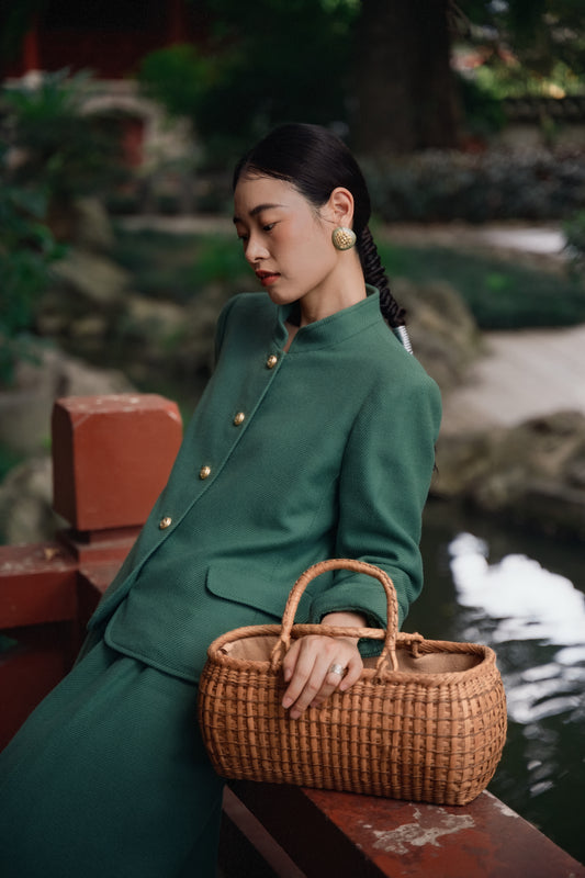 Handwoven Wild Grapevine Basket Bag Tea Picker‘s Basket