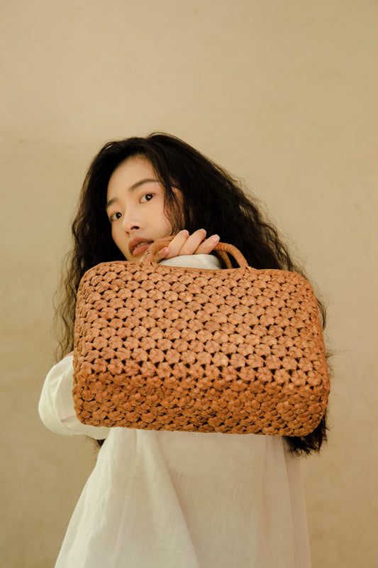 Handwoven Wild Grapevine Tote Bag Hexagon Small
