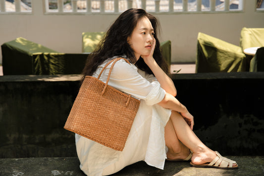 Handwoven Wild Grapevine Shoulder Bag River Reed Shoulder Bag