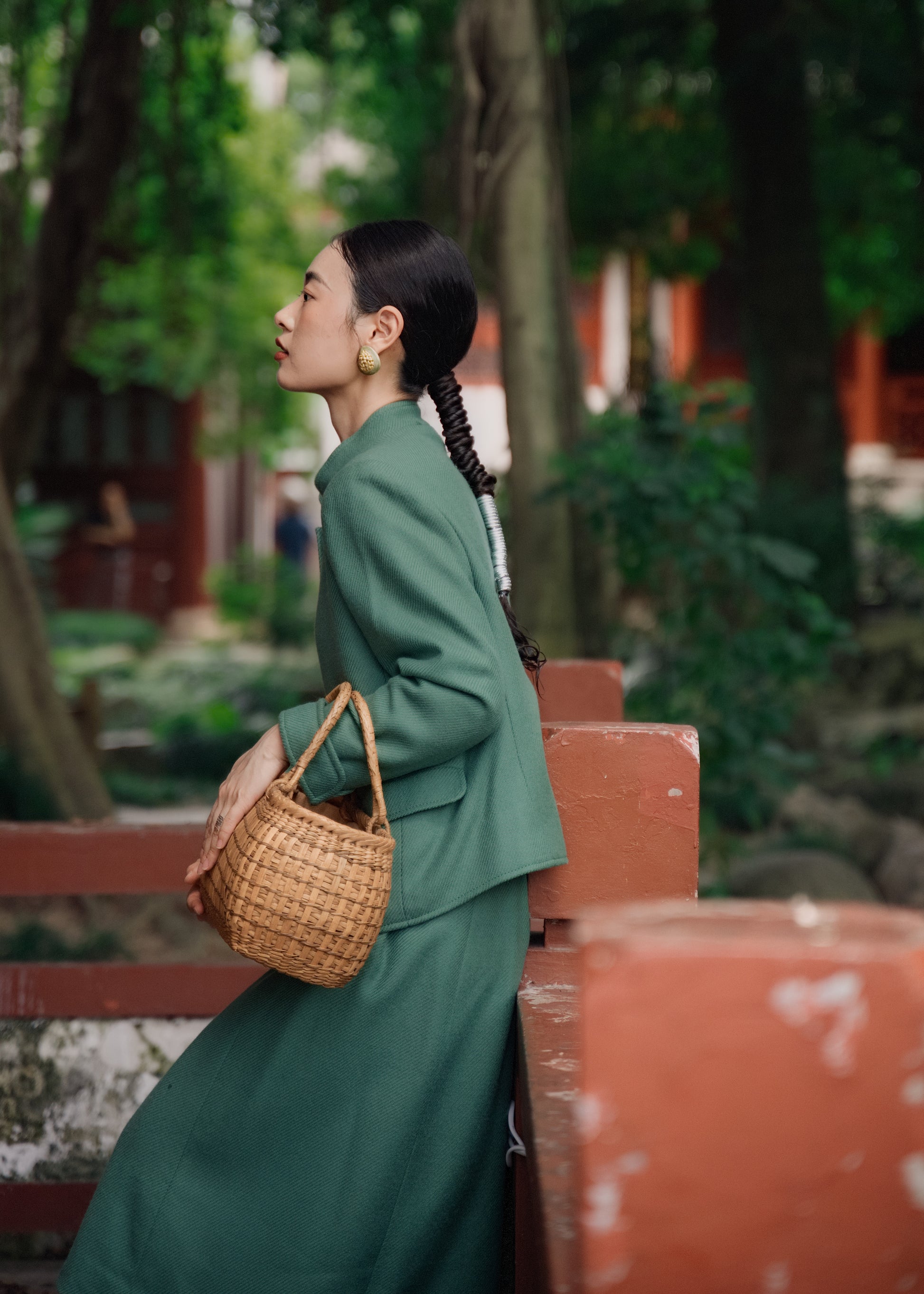 Handwoven Wild Grapevine Basket Bag Tea Picker‘s Basket