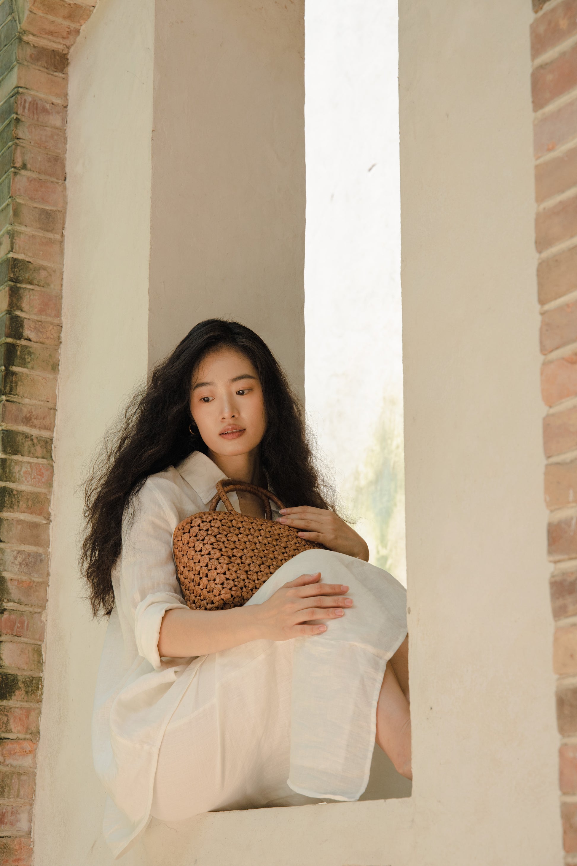 Handwoven Wild Grapevine Tote Bag Hexagon Small