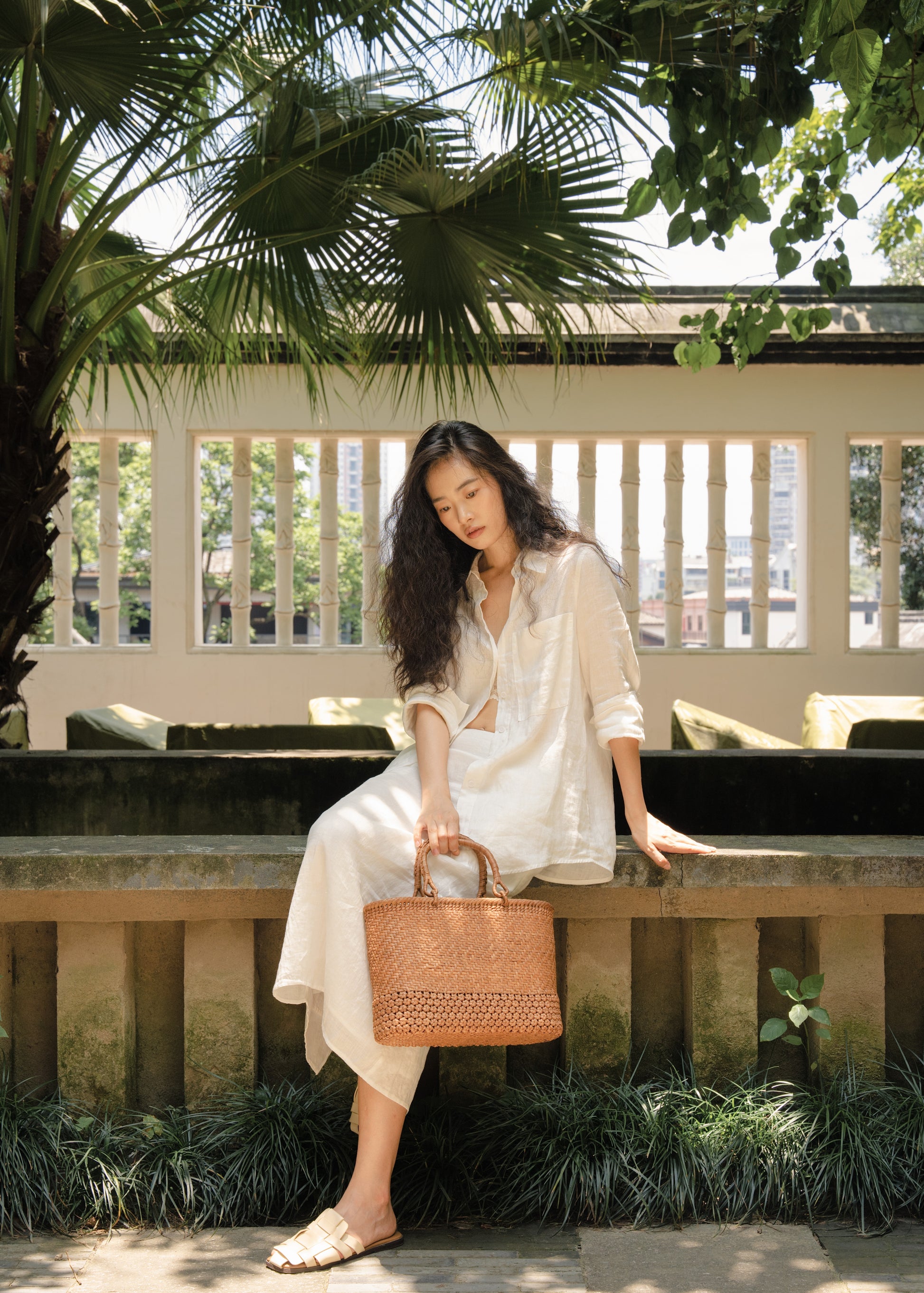 Handwoven Wild Grapevine Tote Bag Rice Wave Tote