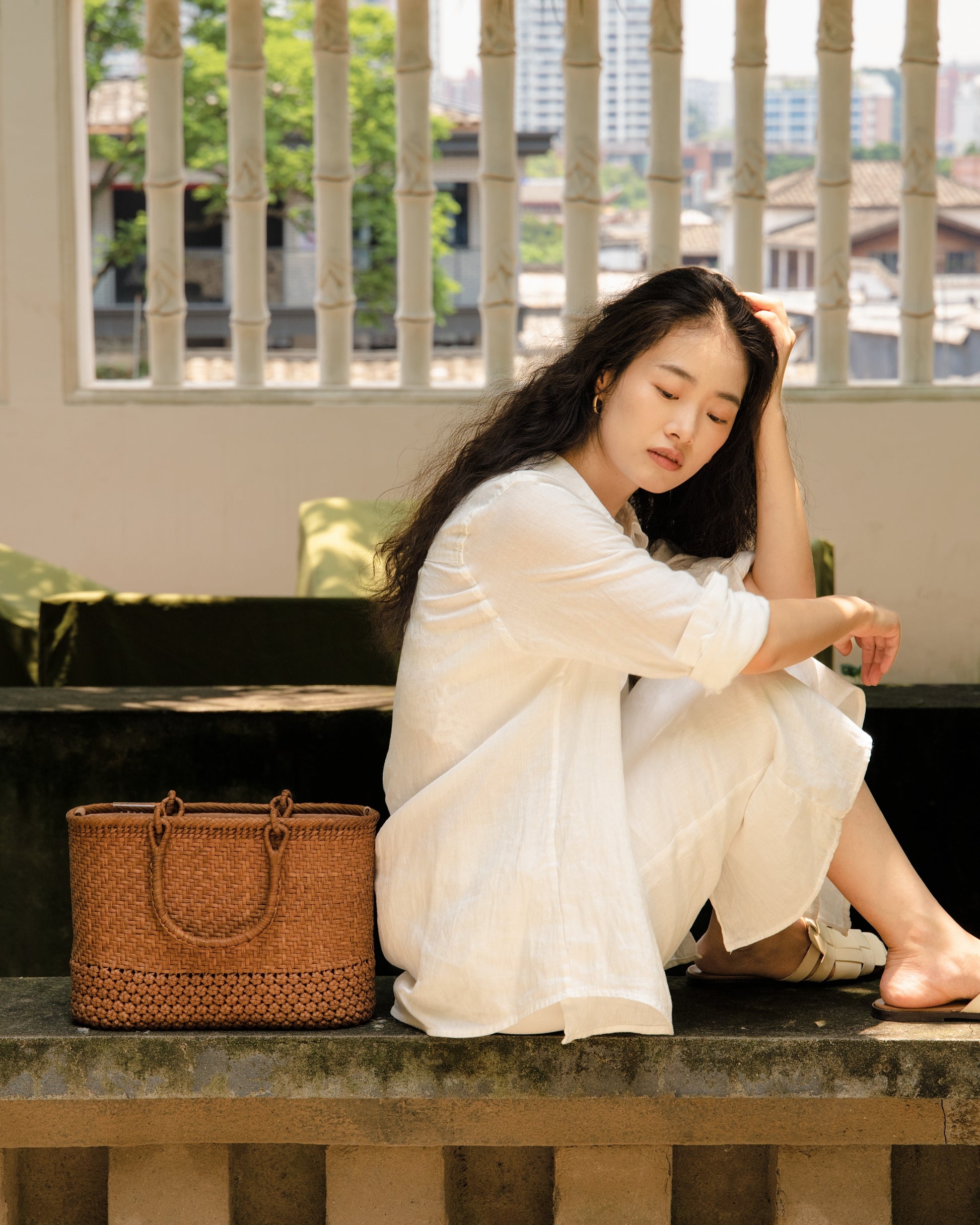 Handwoven Wild Grapevine Tote Bag Rice Wave Tote